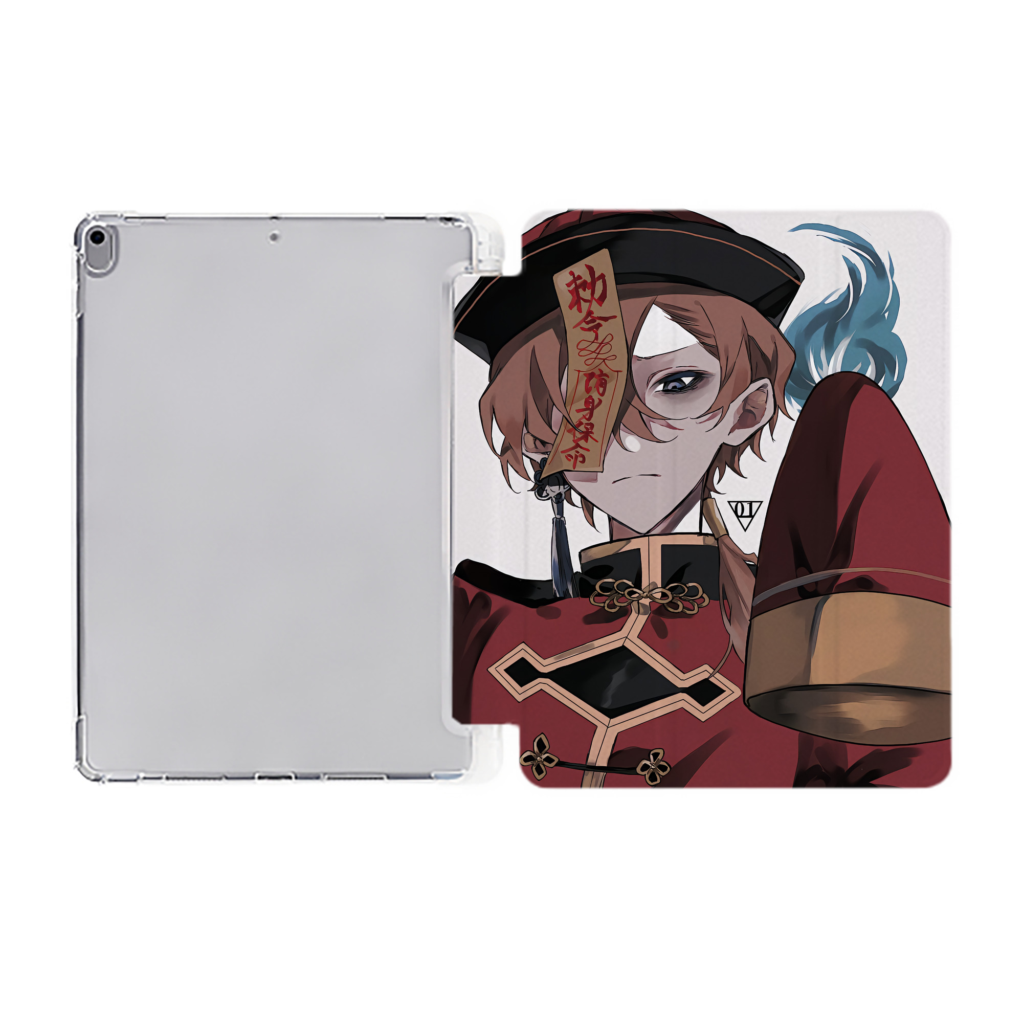 （画像用） 文豪ストレイドッグス Bungo Stray Dogs IPad ケース ペン収納付き 三つ折りスタンド PUレザー×シリコン 対応機種9.5/10.5/10.9インチ